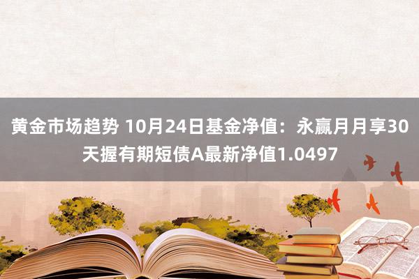 黄金市场趋势 10月24日基金净值：永赢月月享30天握有期短债A最新净值1.0497