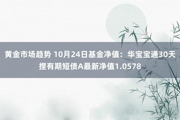 黄金市场趋势 10月24日基金净值：华宝宝通30天捏有期短债A最新净值1.0578