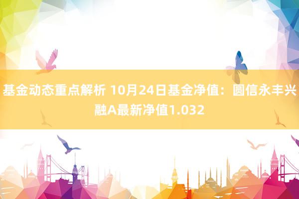 基金动态重点解析 10月24日基金净值：圆信永丰兴融A最新净值1.032