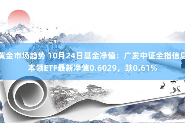 黄金市场趋势 10月24日基金净值：广发中证全指信息本领ETF最新净值0.6029，跌0.61%