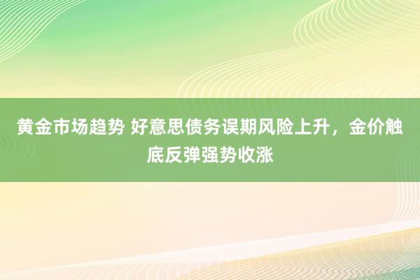 黄金市场趋势 好意思债务误期风险上升，金价触底反弹强势收涨