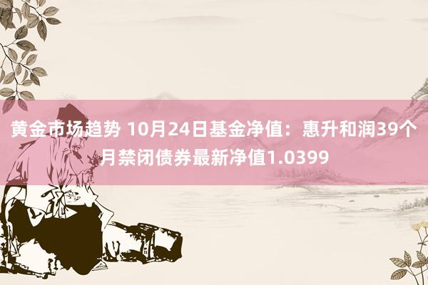 黄金市场趋势 10月24日基金净值：惠升和润39个月禁闭债券最新净值1.0399