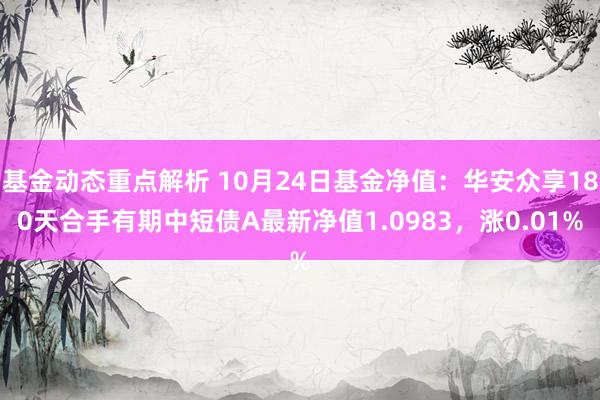 基金动态重点解析 10月24日基金净值：华安众享180天合手有期中短债A最新净值1.0983，涨0.01%