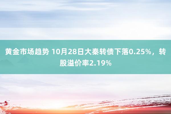 黄金市场趋势 10月28日大秦转债下落0.25%，转股溢价率2.19%