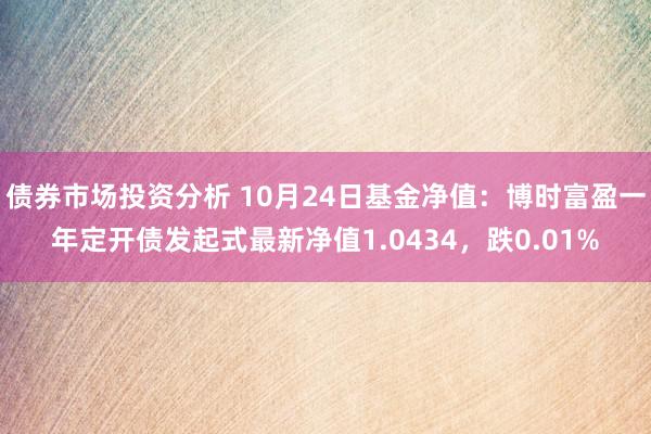 债券市场投资分析 10月24日基金净值：博时富盈一年定开债发起式最新净值1.0434，跌0.01%