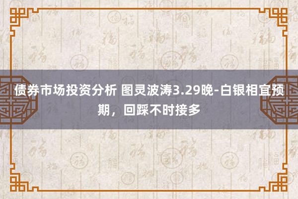 债券市场投资分析 图灵波涛3.29晚-白银相宜预期，回踩不时接多