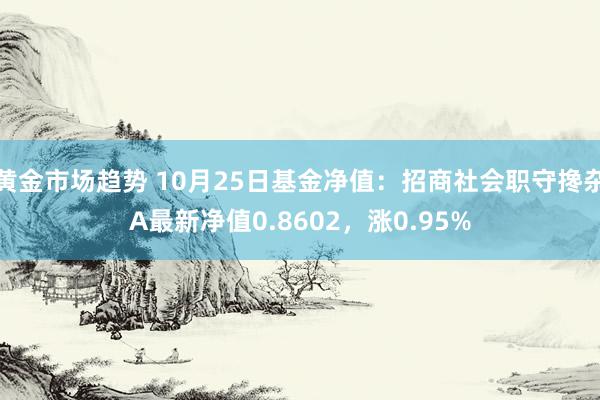 黄金市场趋势 10月25日基金净值：招商社会职守搀杂A最新净值0.8602，涨0.95%