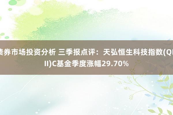 债券市场投资分析 三季报点评：天弘恒生科技指数(QDII)C基金季度涨幅29.70%