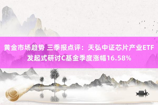 黄金市场趋势 三季报点评：天弘中证芯片产业ETF发起式研讨C基金季度涨幅16.58%