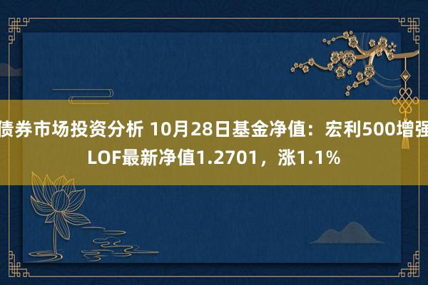 债券市场投资分析 10月28日基金净值：宏利500增强LOF最新净值1.2701，涨1.1%