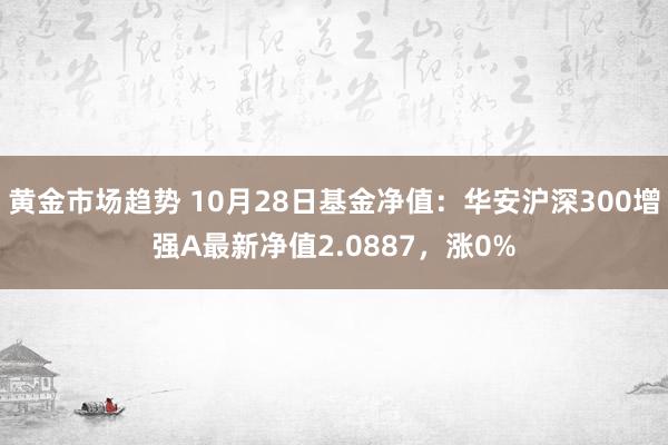 黄金市场趋势 10月28日基金净值：华安沪深300增强A最新净值2.0887，涨0%