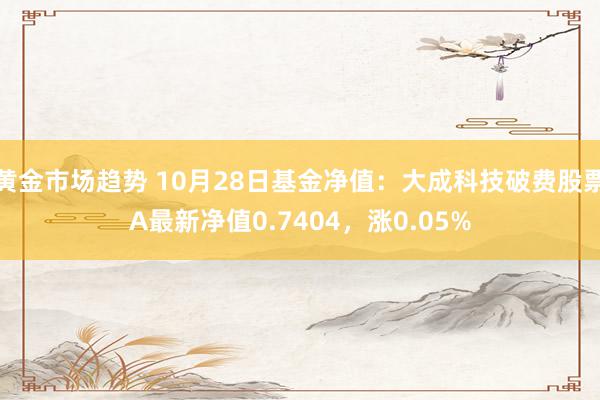 黄金市场趋势 10月28日基金净值：大成科技破费股票A最新净值0.7404，涨0.05%