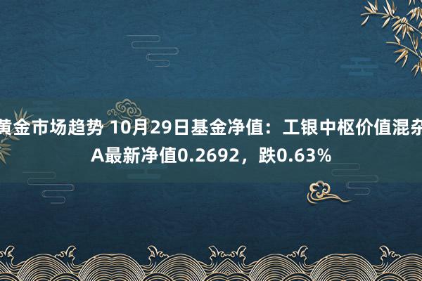 黄金市场趋势 10月29日基金净值：工银中枢价值混杂A最新净值0.2692，跌0.63%