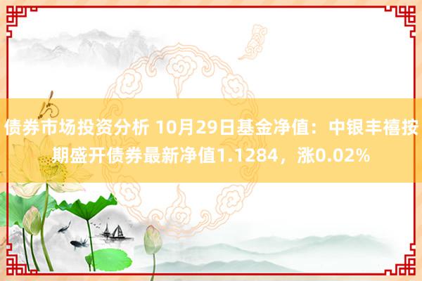 债券市场投资分析 10月29日基金净值：中银丰禧按期盛开债券最新净值1.1284，涨0.02%