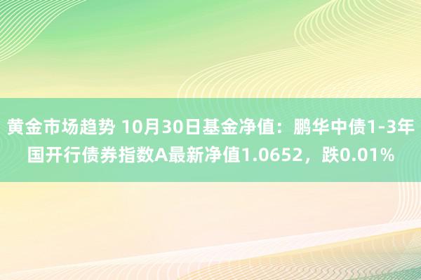 黄金市场趋势 10月30日基金净值：鹏华中债1-3年国开行债券指数A最新净值1.0652，跌0.01%