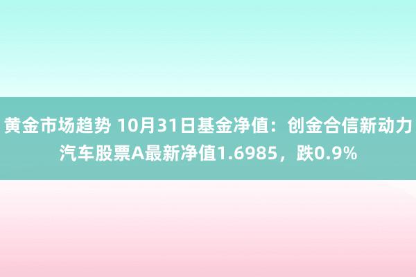 黄金市场趋势 10月31日基金净值：创金合信新动力汽车股票A最新净值1.6985，跌0.9%