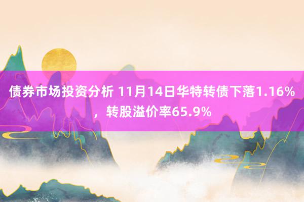 债券市场投资分析 11月14日华特转债下落1.16%，转股溢价率65.9%