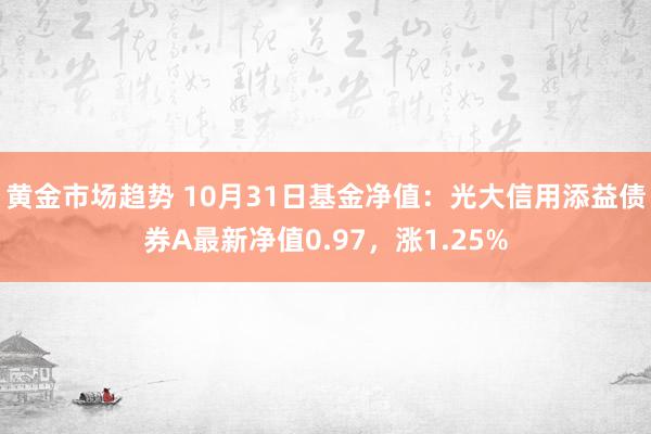 黄金市场趋势 10月31日基金净值：光大信用添益债券A最新净值0.97，涨1.25%