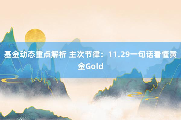 基金动态重点解析 主次节律：11.29一句话看懂黄金Gold