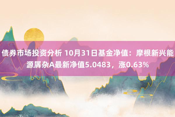 债券市场投资分析 10月31日基金净值：摩根新兴能源羼杂A最新净值5.0483，涨0.63%