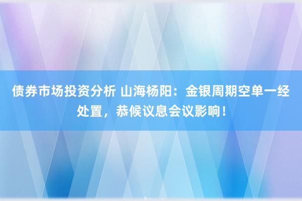 债券市场投资分析 山海杨阳：金银周期空单一经处置，恭候议息会议影响！