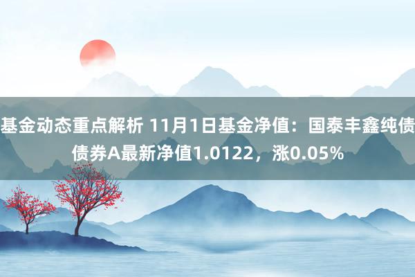 基金动态重点解析 11月1日基金净值：国泰丰鑫纯债债券A最新净值1.0122，涨0.05%