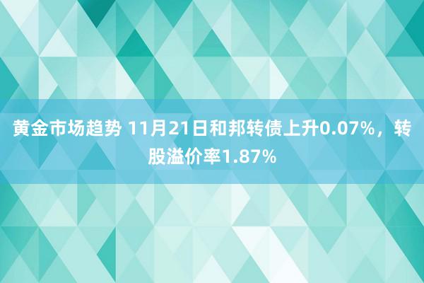 黄金市场趋势 11月21日和邦转债上升0.07%，转股溢价率1.87%