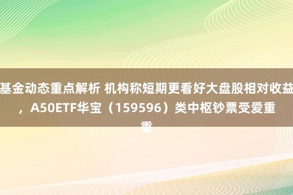 基金动态重点解析 机构称短期更看好大盘股相对收益，A50ETF华宝（159596）类中枢钞票受爱重