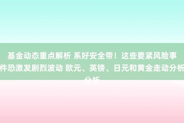 基金动态重点解析 系好安全带！这些要紧风险事件恐激发剧烈波动 欧元、英镑、日元和黄金走动分析