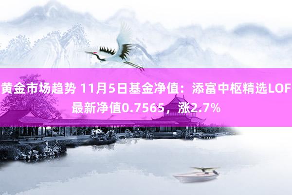 黄金市场趋势 11月5日基金净值：添富中枢精选LOF最新净值0.7565，涨2.7%