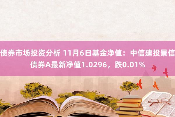 债券市场投资分析 11月6日基金净值：中信建投景信债券A最新净值1.0296，跌0.01%