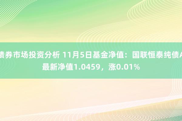 债券市场投资分析 11月5日基金净值：国联恒泰纯债A最新净值1.0459，涨0.01%