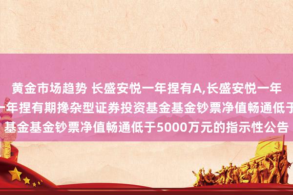 黄金市场趋势 长盛安悦一年捏有A,长盛安悦一年捏有C: 对于长盛安悦一年捏有期搀杂型证券投资基金基金钞票净值畅通低于5000万元的指示性公告