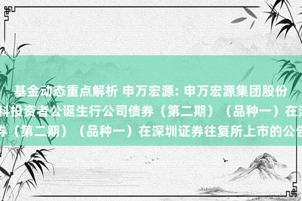 基金动态重点解析 申万宏源: 申万宏源集团股份有限公司2024年面向专科投资者公诞生行公司债券（第二期）（品种一）在深圳证券往复所上市的公告