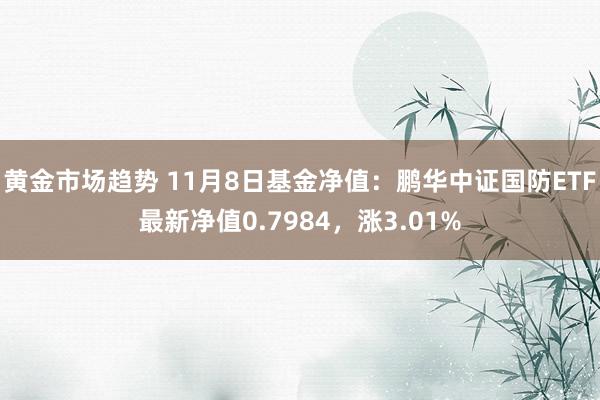 黄金市场趋势 11月8日基金净值：鹏华中证国防ETF最新净值0.7984，涨3.01%