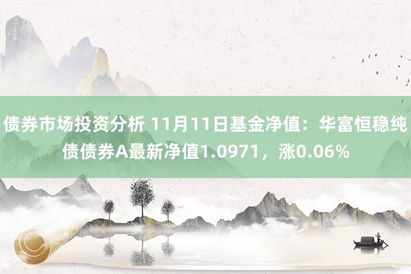 债券市场投资分析 11月11日基金净值：华富恒稳纯债债券A最新净值1.0971，涨0.06%