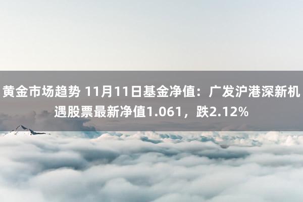 黄金市场趋势 11月11日基金净值：广发沪港深新机遇股票最新净值1.061，跌2.12%