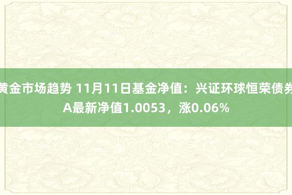 黄金市场趋势 11月11日基金净值：兴证环球恒荣债券A最新净值1.0053，涨0.06%