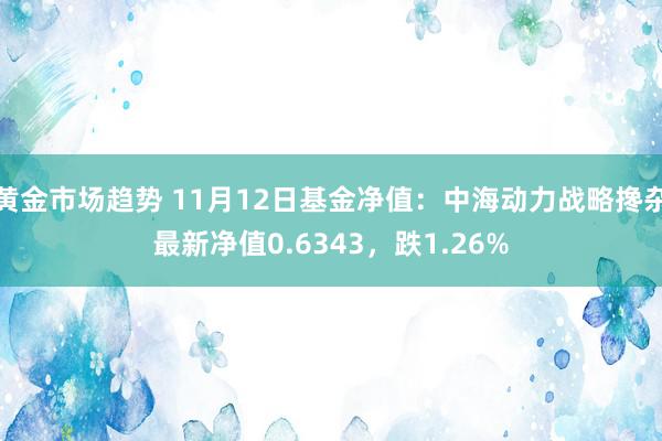 黄金市场趋势 11月12日基金净值：中海动力战略搀杂最新净值0.6343，跌1.26%