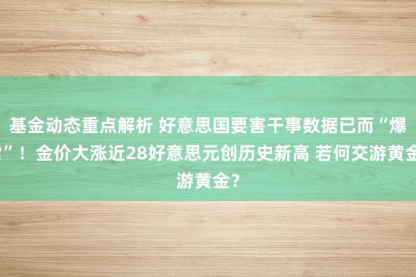 基金动态重点解析 好意思国要害干事数据已而“爆雷”！金价大涨近28好意思元创历史新高 若何交游黄金？