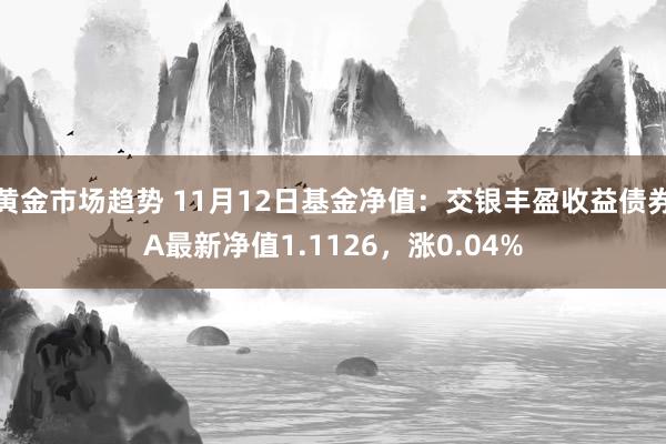 黄金市场趋势 11月12日基金净值：交银丰盈收益债券A最新净值1.1126，涨0.04%