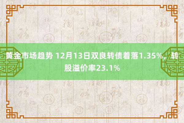 黄金市场趋势 12月13日双良转债着落1.35%，转股溢价率23.1%