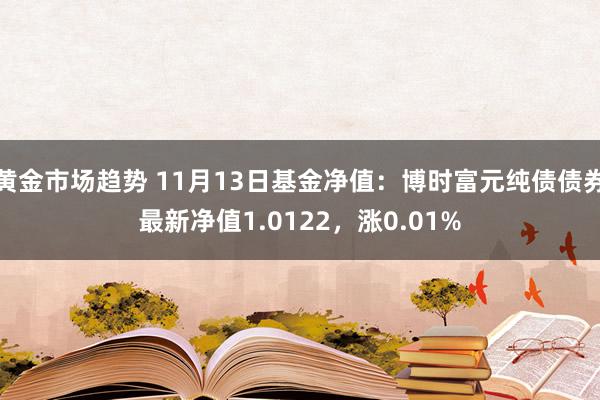 黄金市场趋势 11月13日基金净值：博时富元纯债债券最新净值1.0122，涨0.01%