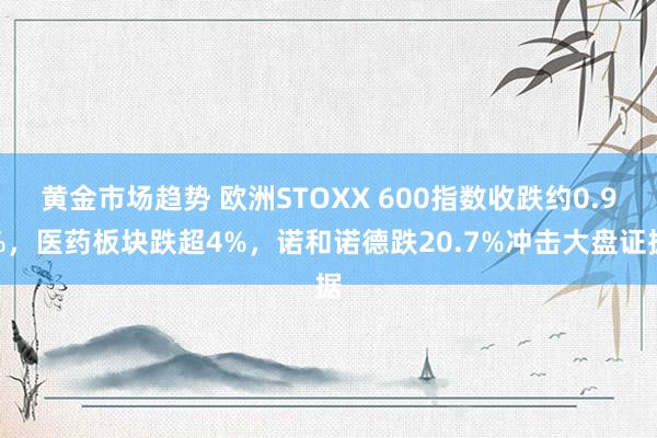 黄金市场趋势 欧洲STOXX 600指数收跌约0.9%，医药板块跌超4%，诺和诺德跌20.7%冲击大盘证据