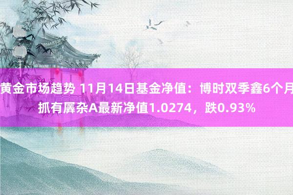 黄金市场趋势 11月14日基金净值：博时双季鑫6个月抓有羼杂A最新净值1.0274，跌0.93%