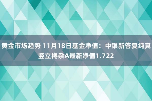 黄金市场趋势 11月18日基金净值：中银新答复纯真竖立搀杂A最新净值1.722