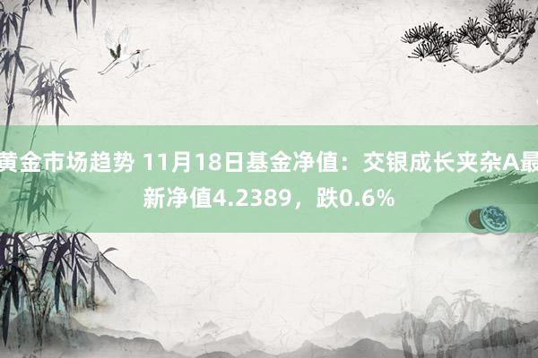 黄金市场趋势 11月18日基金净值：交银成长夹杂A最新净值4.2389，跌0.6%