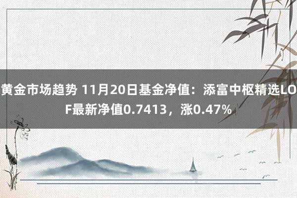 黄金市场趋势 11月20日基金净值：添富中枢精选LOF最新净值0.7413，涨0.47%