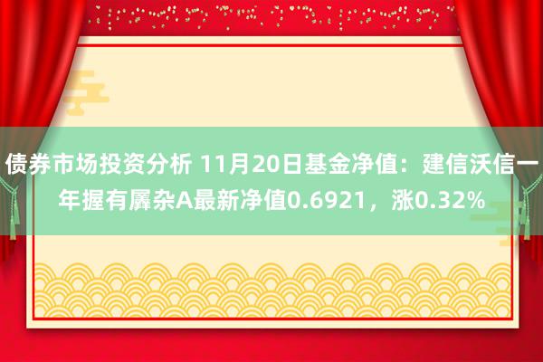 债券市场投资分析 11月20日基金净值：建信沃信一年握有羼杂A最新净值0.6921，涨0.32%