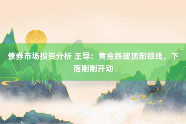 债券市场投资分析 王导：黄金跌破顶部颈线，下落刚刚开动